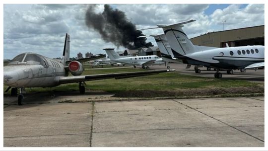 San Fernando: se estrelló un avión privado que venía de Punta del Este