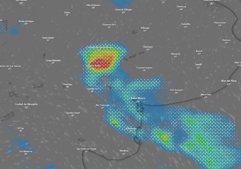 Alerta por tormentas fuertes en Bahía Blanca y 16 provincias