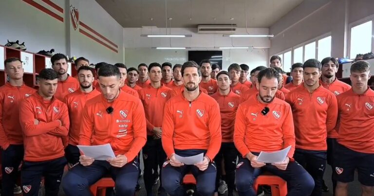 El duro mensaje del plantel de Independiente: de la «injusticia» al pedido al fútbol argentino