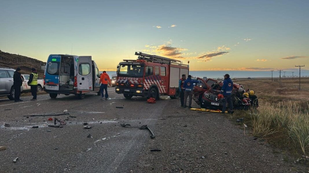 Vista de la Ruta Nacional 3 en las cercanías de Río Grande, Tierra del Fuego