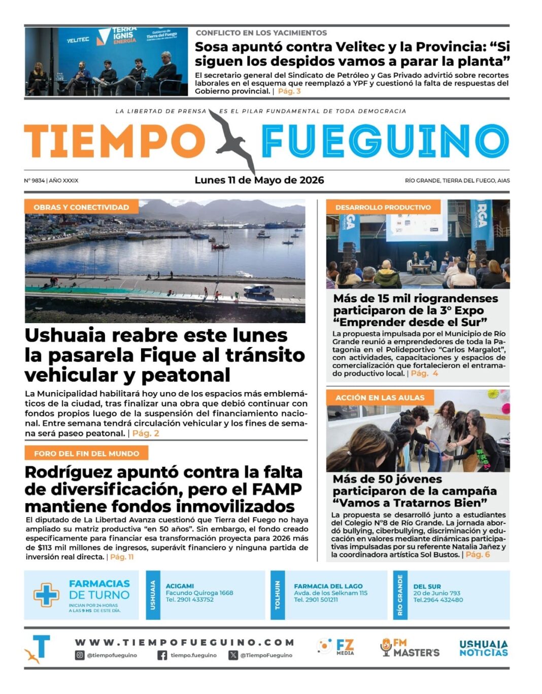Oficina del diario Tiempo Fueguino en Río Grande, Tierra del Fuego